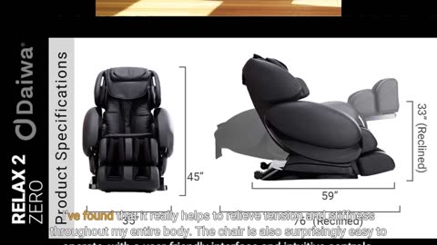 User Feedback: Daiwa Massage Chair Inversion Stretch Massage Chairs Relax 2 Zero 1.0 (Black)