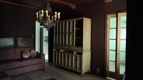 MOODY MOVIE ROOM MAKEOVER ✨ Part 2 ✨ Antique Furniture, Lighting & DIY Hutch