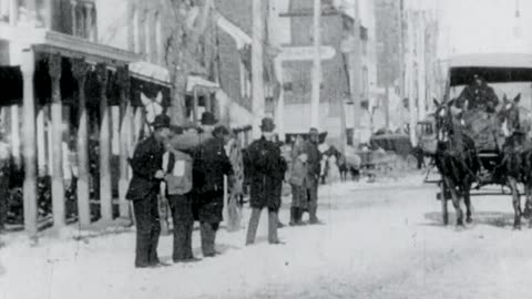 The First Horse-Powered Sleigh-Ride (1897 Original Black & White Film)