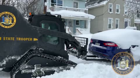 SNOW JOKE: Armoured Critical Incident Vehicle Used To Clear Streets By New York Cops