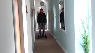 daddy on a Segway for the first time in his long and tortured life