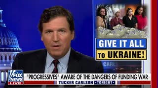 Tucker Carlson SLAMS AOC over support for war in Ukraine.