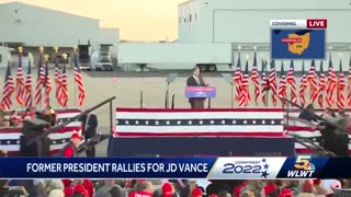 Former President Donald Trump holds Ohio rally for J.D. Vance day before election