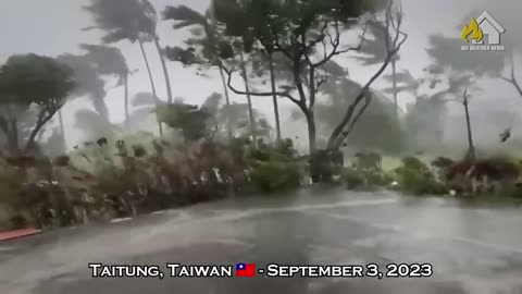 Taiwan destruction Footage, Super Typhoon Haikui in Taitung