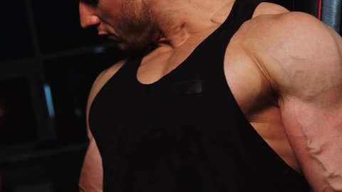 Closeup Bicep pump #muscle man