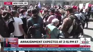 Anti-Trump protesters trying to incite an uproar in front of Trump Tower