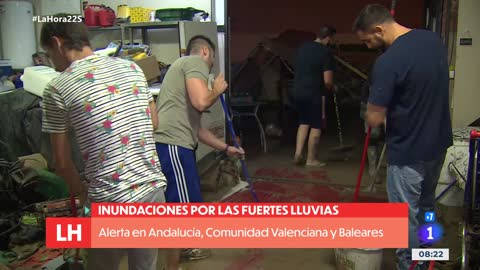 CIEMPOZUELOS (MADRID) : Una TROMBA de AGUA deja CALLES, COMERCIOS y CASAS ANEGADAS