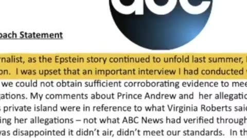 ABC a impediu de compartilhar notícias sobre Jeffrey Epstein no passado.