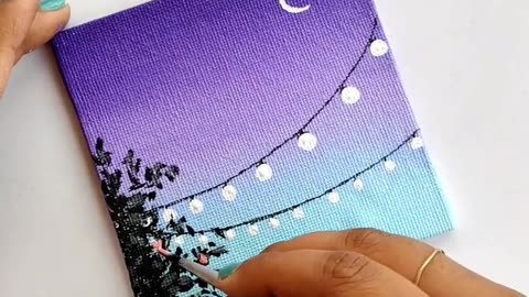 creative canvas painting ideas #art #love #tutorial #aesthetic #shortsyoutube #satisfying