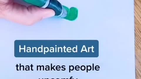 Artist Paints on Finger to Create Illusion Art