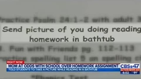 Florida 2nd Grader Instructed to ‘Send Picture Doing Reading Homework in Bathtub’