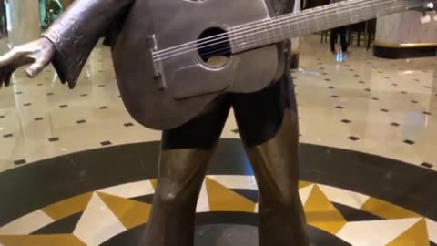 Elvis is still in the building: The King of rock 'n roll watches over the Westgate front desk