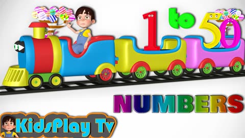 Numbers Collection - Number Train 1 to 50 - The Numbers Train - Kids Play Tv