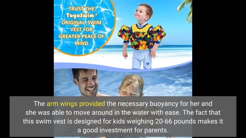 Buyer Comments: Chriffer Kids Swim Vest for 20-66 Pounds Boys and Girls, Toddler Floats Arm Win...
