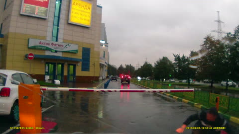 Clotheslined by a Parking Barrier