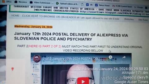 1 of 2 January 12th 2024 POSTAL DELIVERY OF ALIEXPRESS VIA SLOVENIAN POLICE AND PSYCHIATRY