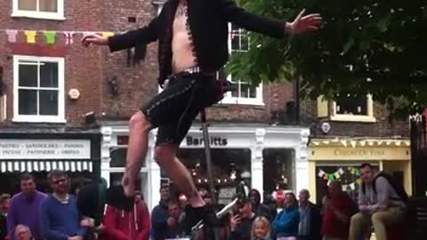 Balancing on a Giraffe Unicycle