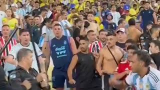 RIVAL BRAZIL FOOTBALL FANS CLASHES🏟️🤼‍♂️⚽️WITH ARGENTINA FANS🏟️⚽️🥅💫