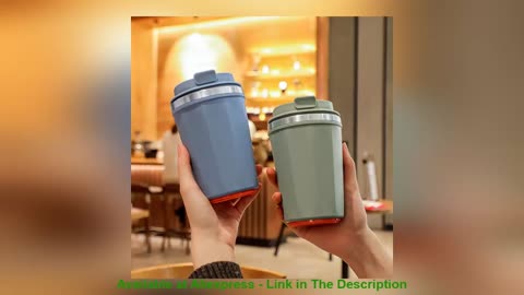 ☄️ 380ml/500ml Double Stainless Steel Coffee Mug Not Fall Design Thermal Flask Tumbler Thermocup