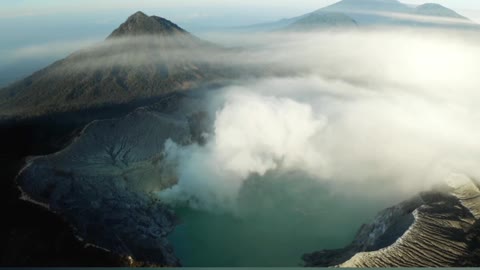 BEAUTIFUL AND BREATHTAKING VIEWS OF VOLCANO AND ITS WONDERS- DRONE SHOT 8