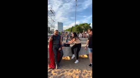 Thor Hammer Prank in Public