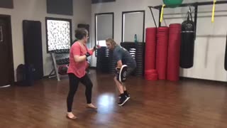 Kickboxing class