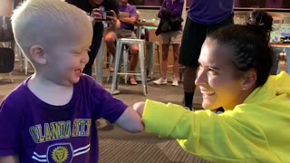 Boy With Missing Hand Meets Pro Soccer Star Missing Her Right Hand