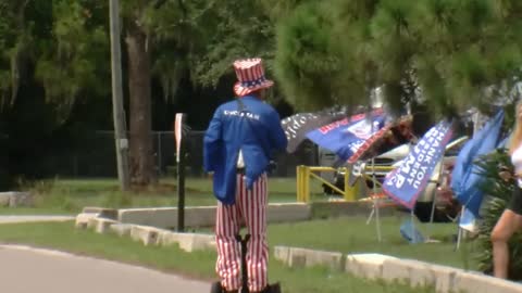 At Trump's Sarasota Rally, People are Camping Out One Day Before 4th of July Weekend Event