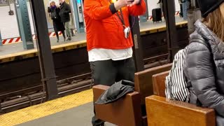 Pt. 1 new york subway rabbit man records himself singing about rollercoasters