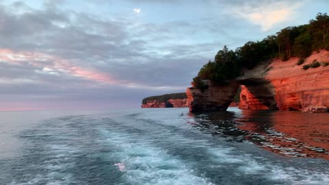 Painted Rocks - Beautiful Sunset over Lake Superior