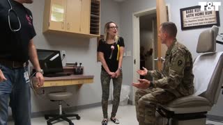 Military Husband Poses As Patient To Surprise Wife On Return Home