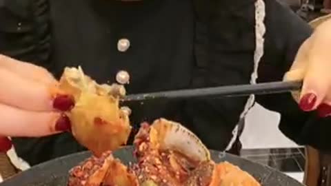 Mukbang Spicy Seafood Amazing Chinese Girl