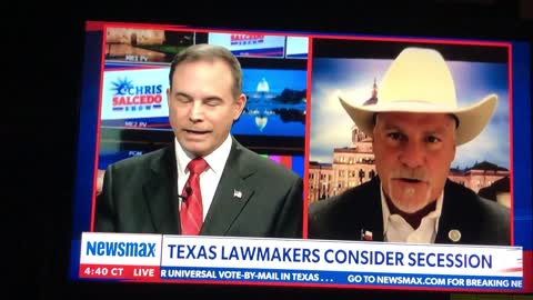 Rep. Kyle Biedermann (R-Fredericksburg) on Texas secession 'Texit' to Chris Salcedo, Newsmax 1/11/21