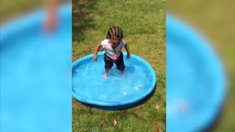 Fun Babies Play In The Water And Their Funny Laughter,The Cutest Babies In The Lively World