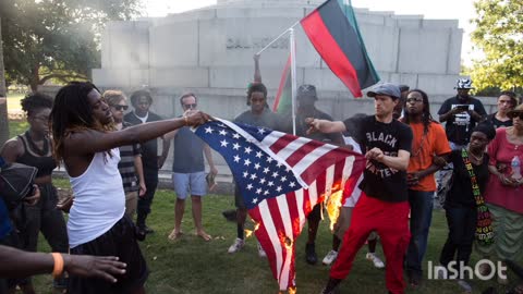 While #BLM AND #AntifaTerrorists burn our flag watch tell the end