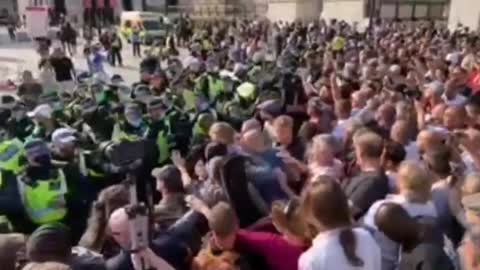 anti Coronavirus lockdown protest in central London 1