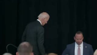 Biden Seems Desperately Lost When Leaving Stage - Appears to Call for Help