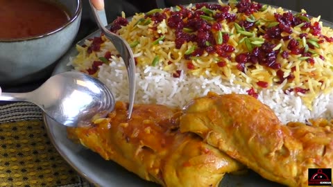Iranian Barberry Rice With Chicken - زرشک پلو