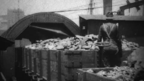 Giant Coal Dumper (1897 Original Black & White Film)