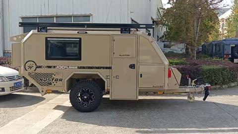 custom desert sand color towing explorer travel trailer in out overlook very good weather