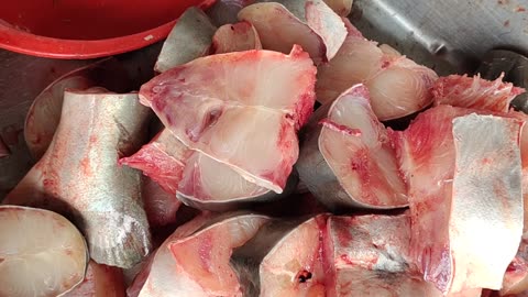 Amazing Cutting Skills l Big Pangas Fish Cutting By Expert Cutter