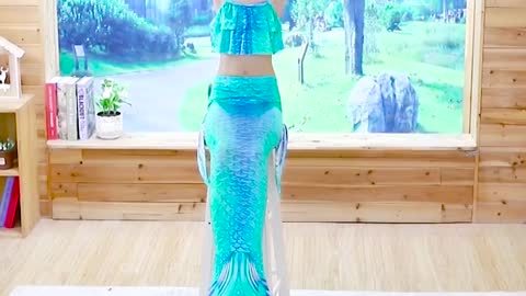 Girls Swimming Mermaid tail Costume