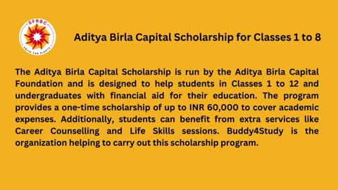 How to avail Aditya Birla Capital Scholarship (Class 1 to 8)