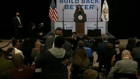 Kamala Harris gets heckled while promoting Biden’s “Build Back Better” agenda