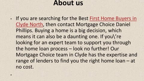 Best First Home Buyers in Clyde North.