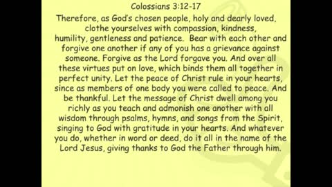 Colossians 3.12-17 'Developing Patience' -- Dedicated2Jesus Daily Devotional Audio