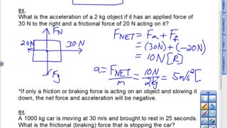 Newton's 2nd Law of Motion Lesson Part 2