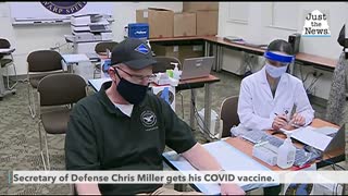 'That didn't hurt at all!' Acting Defense Secretary Miller is vaccinated against COVID-19