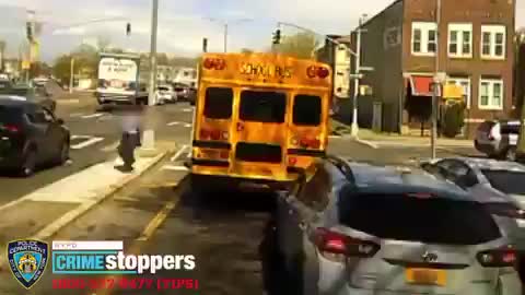 NYPD searching for man caught on video running over bus driver in Brooklyn