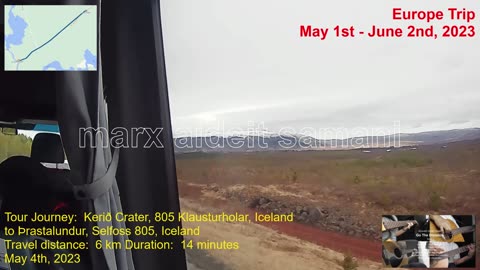 May 4th, 2023 Kerið crater to Þrastalundur, Iceland
